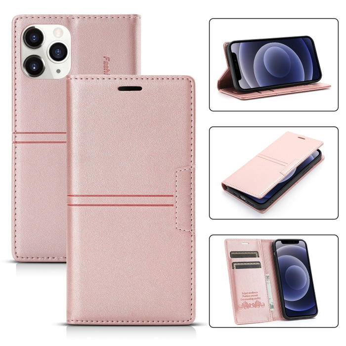 Dream Magnetic Suction Business Funda de cuero de PU con tapa horizontal con soporte, ranura para tarjeta y billetera