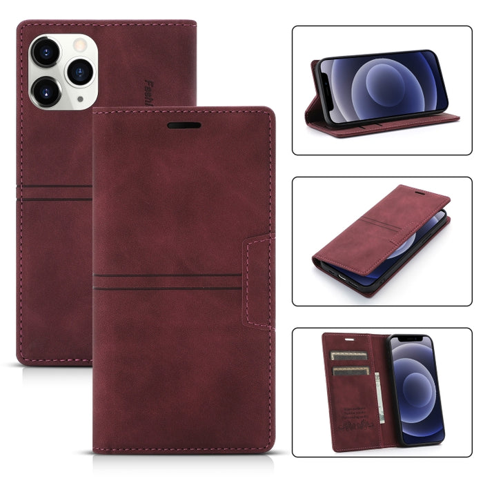 Dream Magnetic Suction Business Funda de cuero de PU con tapa horizontal con soporte, ranura para tarjeta y billetera
