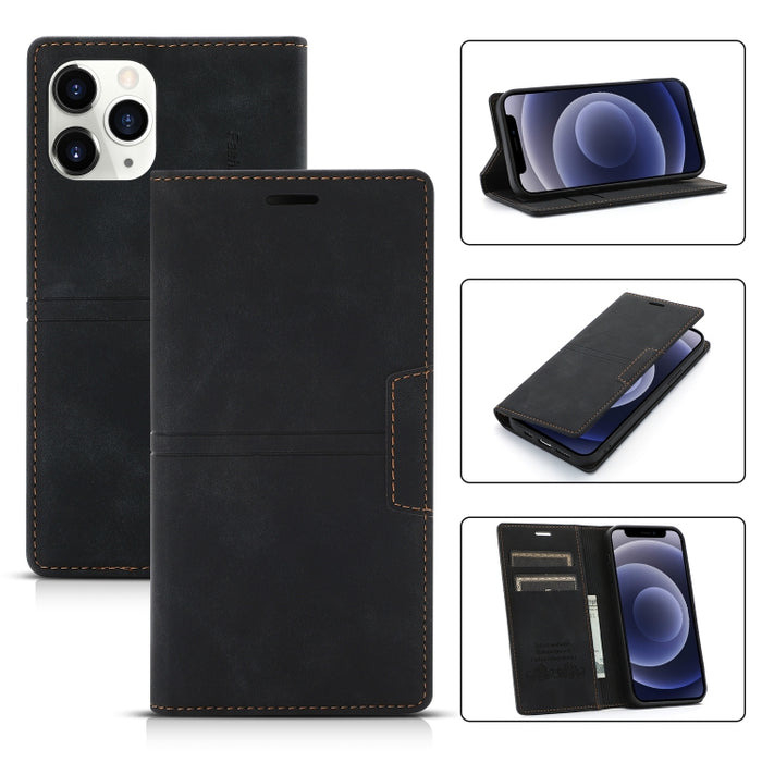 Dream Magnetic Suction Business Funda de cuero de PU con tapa horizontal con soporte, ranura para tarjeta y billetera