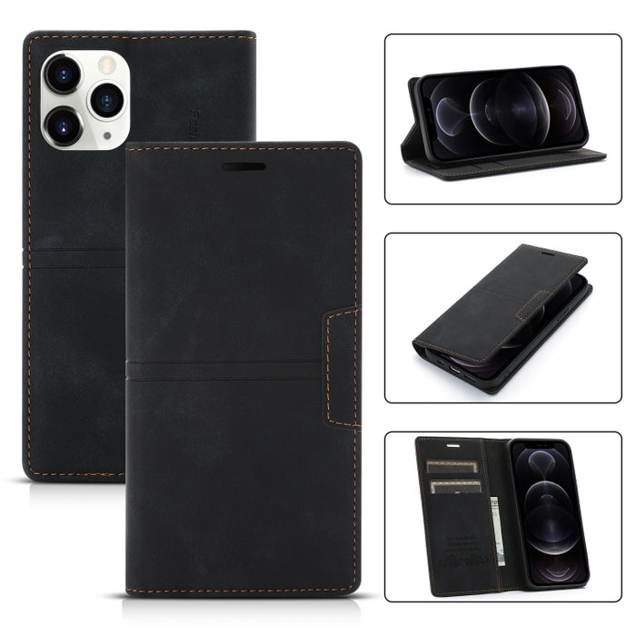 Dream Magnetic Suction Business Funda de cuero de PU con tapa horizontal con soporte, ranura para tarjeta y billetera