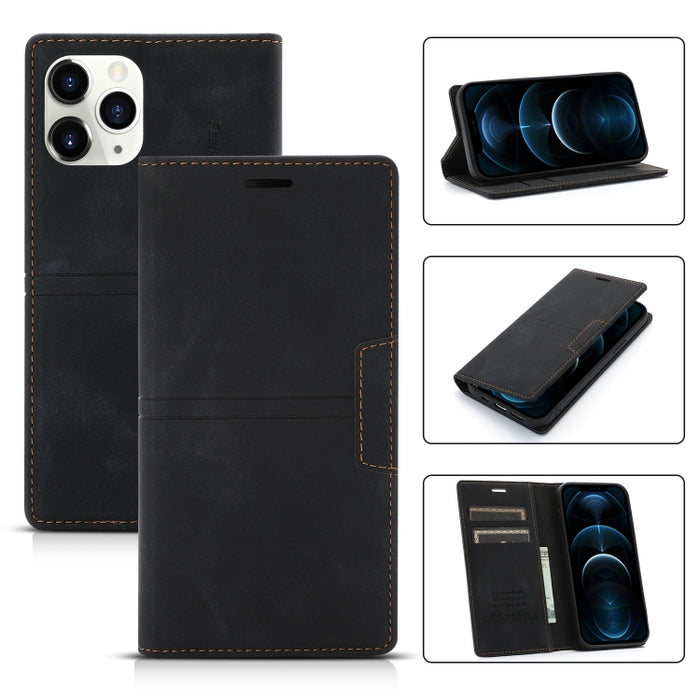 Dream Magnetic Suction Business Funda de cuero de PU con tapa horizontal con soporte, ranura para tarjeta y billetera