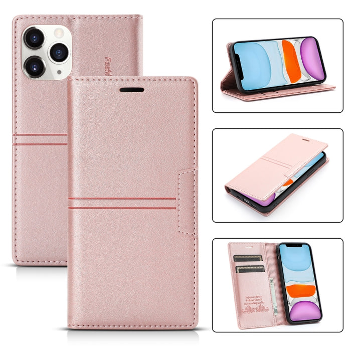 Dream Magnetic Suction Business Funda de cuero de PU con tapa horizontal con soporte, ranura para tarjeta y billetera