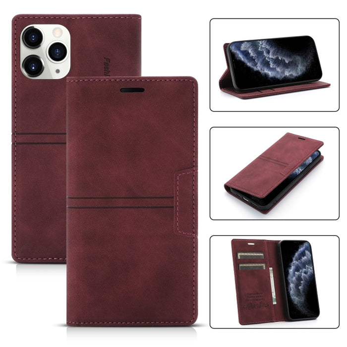Dream Magnetic Suction Business Funda de cuero de PU con tapa horizontal con soporte, ranura para tarjeta y billetera