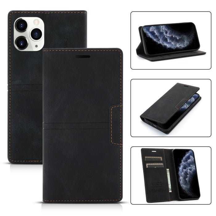 Dream Magnetic Suction Business Funda de cuero de PU con tapa horizontal con soporte, ranura para tarjeta y billetera