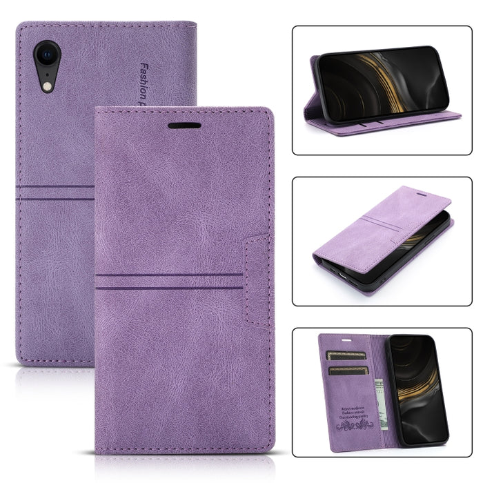 Dream Magnetic Suction Business Funda de cuero de PU con tapa horizontal con soporte, ranura para tarjeta y billetera