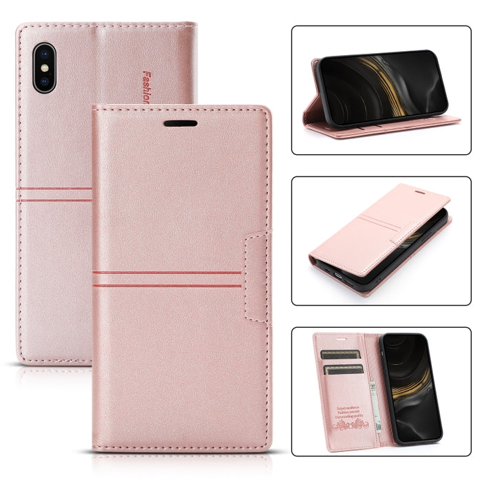 Dream Magnetic Suction Business Funda de cuero de PU con tapa horizontal con soporte, ranura para tarjeta y billetera