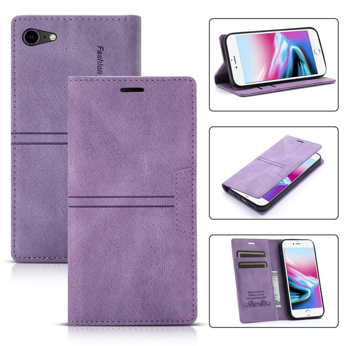 Dream Magnetic Suction Business Funda de cuero de PU con tapa horizontal con soporte, ranura para tarjeta y billetera