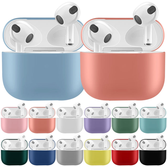 Funda protectora de auriculares de silicona de color sólido para AirPods 3