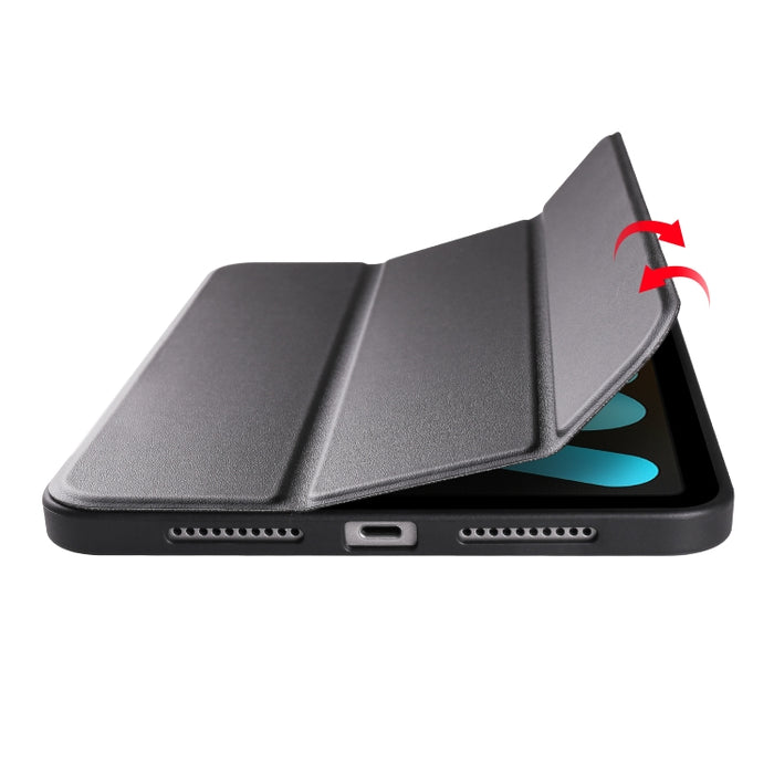 3-plegable Horizontal Flip Honeycomb TPU a prueba de golpes + Funda de cuero PU con soporte