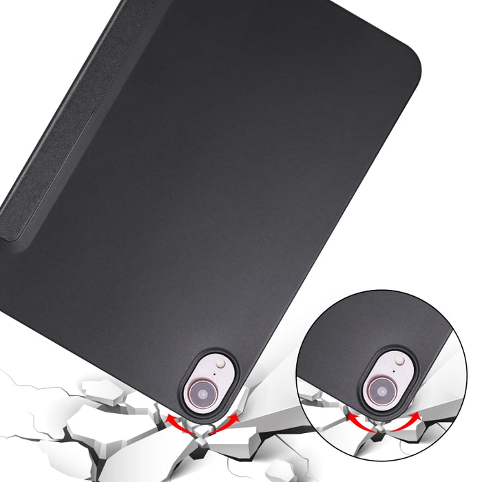 3-plegable Horizontal Flip Honeycomb TPU a prueba de golpes + Funda de cuero PU con soporte