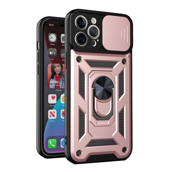 Diseño de cubierta de cámara deslizante Funda protectora de TPU + PC con orificio preciso