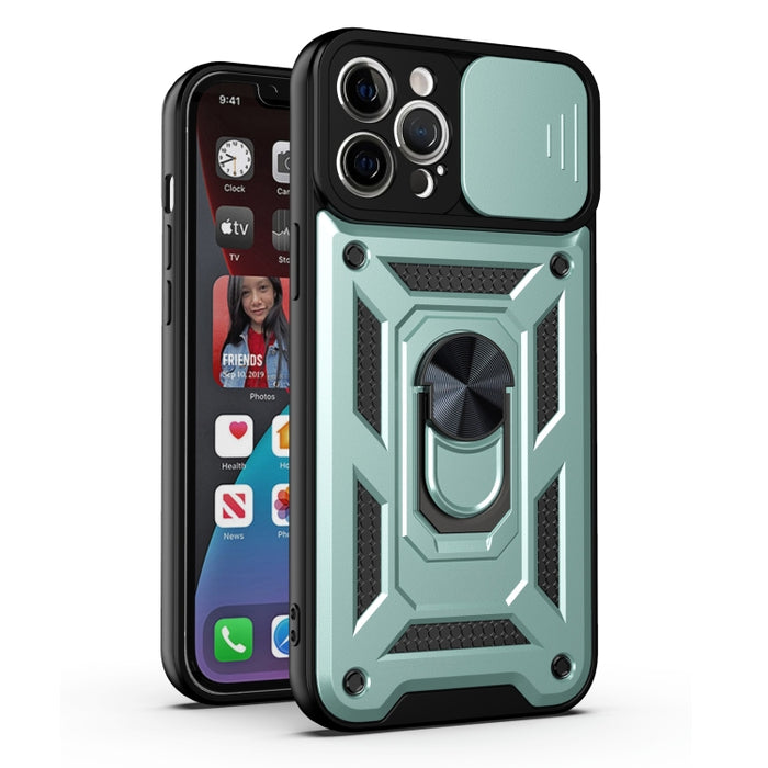 Diseño de cubierta de cámara deslizante Funda protectora de TPU + PC con orificio preciso