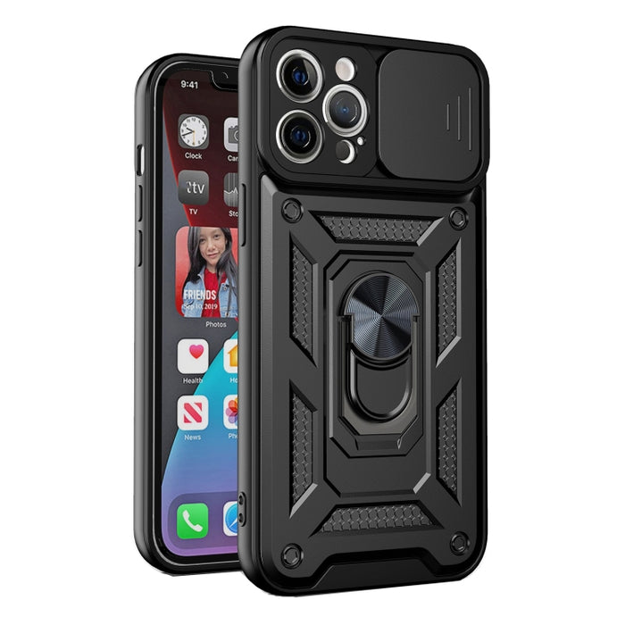 Diseño de cubierta de cámara deslizante Funda protectora de TPU + PC con orificio preciso