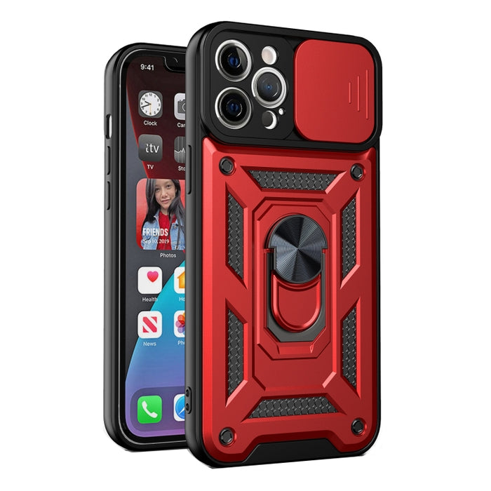 Diseño de cubierta de cámara deslizante Funda protectora de TPU + PC con orificio preciso