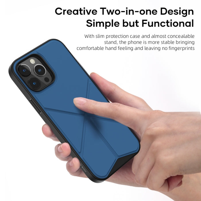 Funda protectora a prueba de golpes ROCK Element Plus TPU + PC con soporte plegable