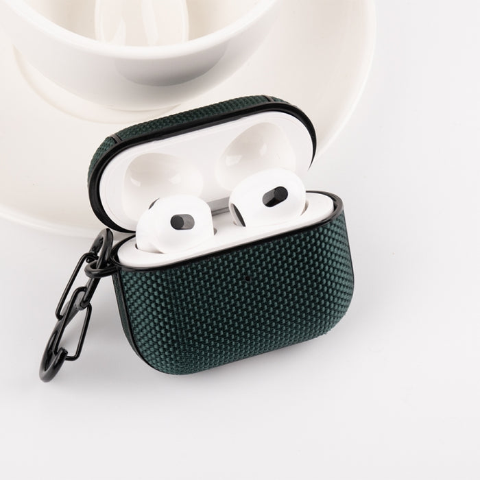 Estuche protector de nylon impermeable para auriculares inalámbricos con gancho para AirPods 3