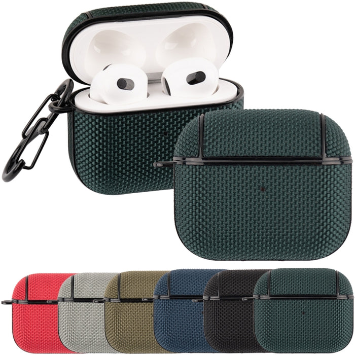 Estuche protector de nylon impermeable para auriculares inalámbricos con gancho para AirPods 3