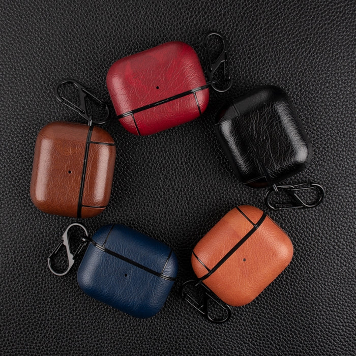 Funda protectora de cuero a prueba de golpes para auriculares inalámbricos para AirPods 3
