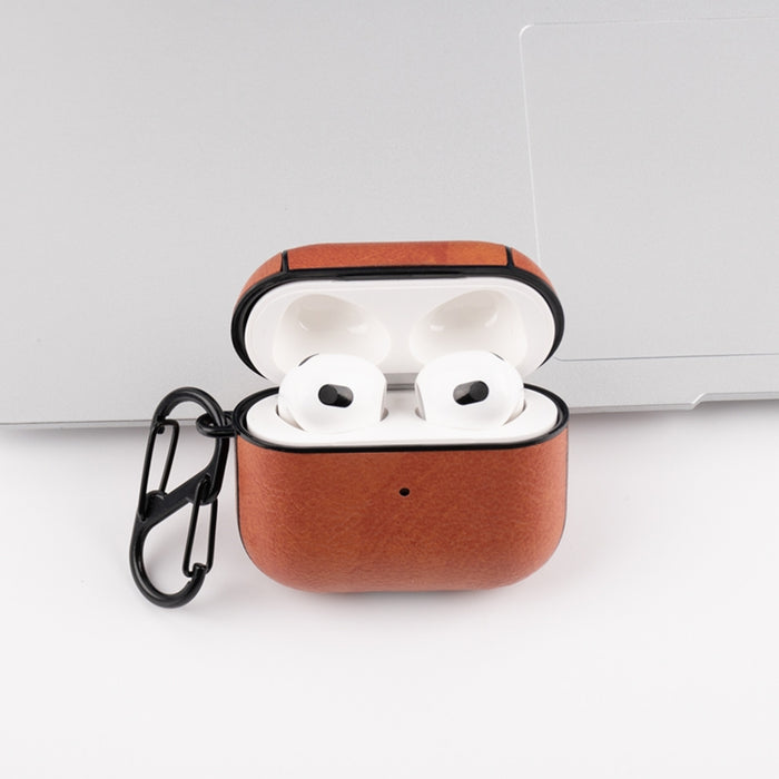 Funda protectora de cuero a prueba de golpes para auriculares inalámbricos para AirPods 3