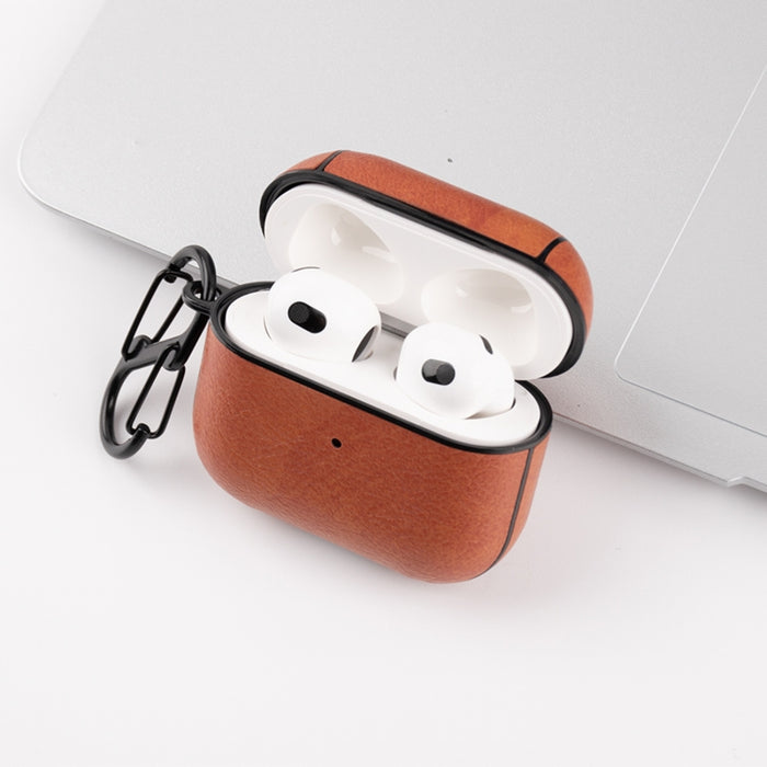 Funda protectora de cuero a prueba de golpes para auriculares inalámbricos para AirPods 3