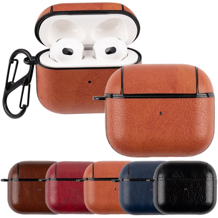 Funda protectora de cuero a prueba de golpes para auriculares inalámbricos para AirPods 3
