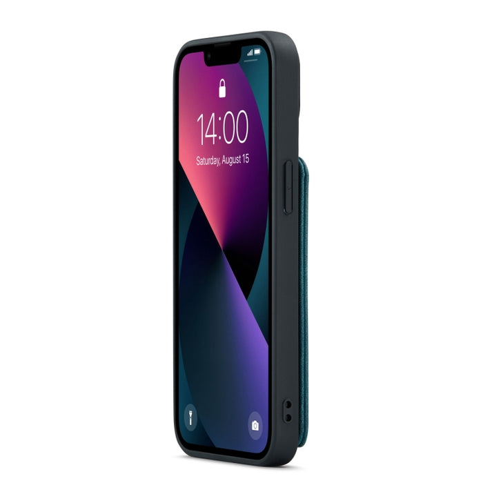 JEEHOOD Estuche protector magnético PU + TPU con cepillo antirrobo con ranura para tarjeta