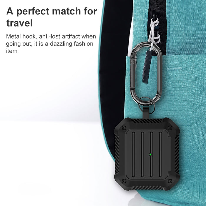 Estuche protector de TPU para equipaje de fibra de carbono a prueba de golpes para auriculares inalámbricos