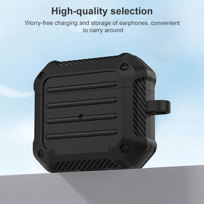 Estuche protector de TPU para equipaje de fibra de carbono a prueba de golpes para auriculares inalámbricos