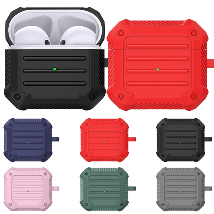 Estuche protector de TPU para equipaje de fibra de carbono a prueba de golpes para auriculares inalámbricos