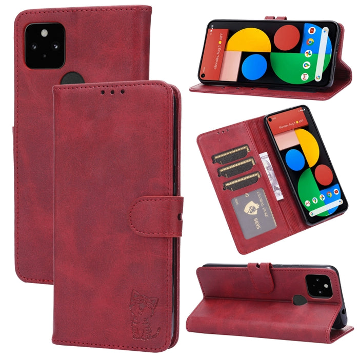 Estuche de cuero con tapa horizontal con patrón de gato feliz en relieve con soporte y ranuras para tarjetas y billetera, For Xiaomi Redmi Note 10 Pro 5G, For Xiaomi Redmi 10, For Xiaomi Mi 11, For Xiaomi Mi 11T, For Xiaomi Mi 11 Ultra                 ...
