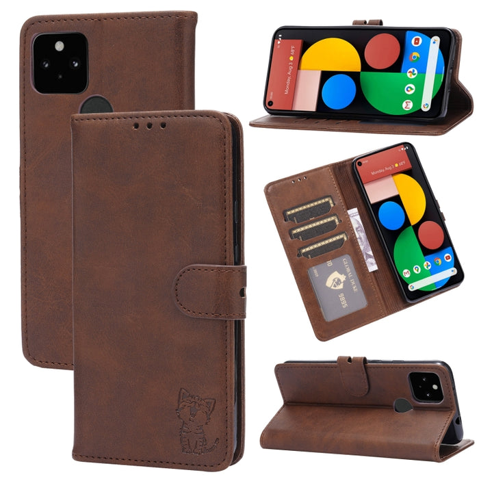 Estuche de cuero con tapa horizontal con patrón de gato feliz en relieve con soporte y ranuras para tarjetas y billetera, For Xiaomi Redmi Note 10 Pro 5G, For Xiaomi Redmi 10, For Xiaomi Mi 11, For Xiaomi Mi 11T, For Xiaomi Mi 11 Ultra                 ...