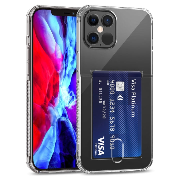 Funda protectora transparente de TPU con ranuras para tarjetas, For iPhone 13