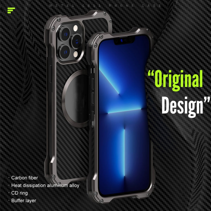 Estuche protector de metal hueco a prueba de golpes R-JUST RJ51