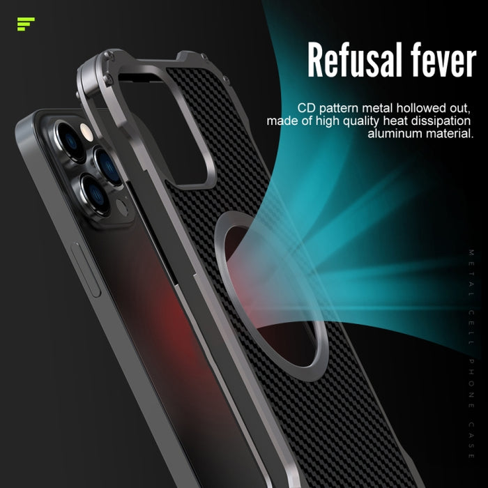 Estuche protector de metal hueco a prueba de golpes R-JUST RJ51