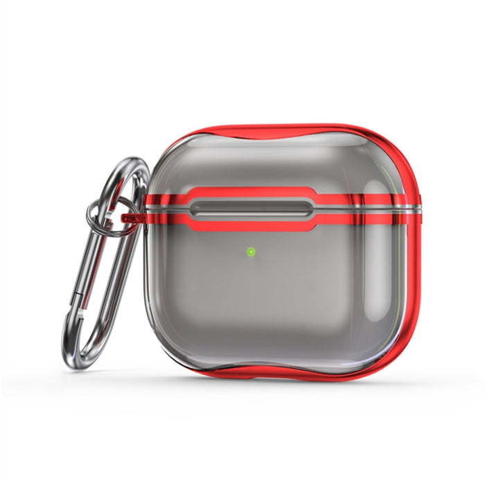 Marco de galvanoplastia + Estuche protector de auriculares de TPU transparente con gancho
