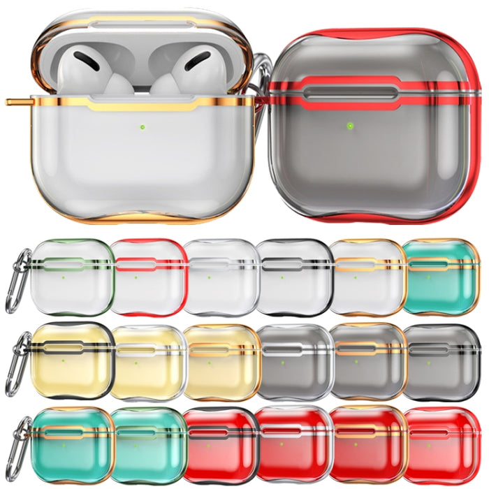 Marco de galvanoplastia + Estuche protector de auriculares de TPU transparente con gancho