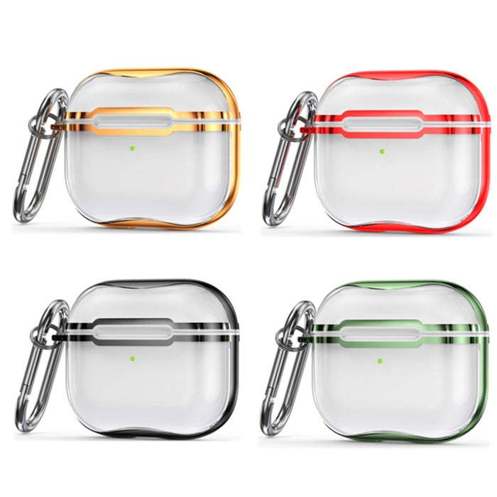 Marco de galvanoplastia + Estuche protector de auriculares de TPU transparente con gancho