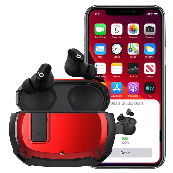 Estuche protector para auriculares Bumblebee Armor con interruptor y gancho para Beats Studio Buds
