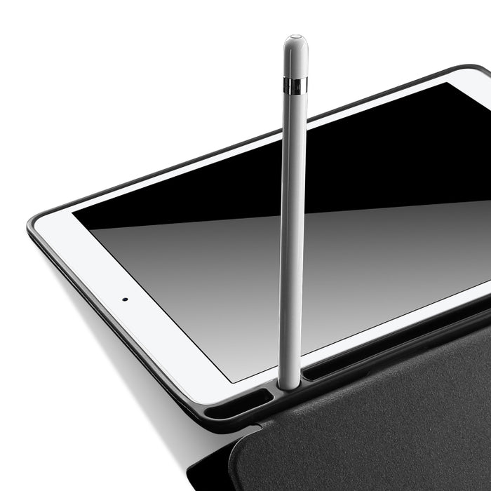 DUX DUCIS Domo Series Funda de tableta de cuero TPU + PU con tapa horizontal magnética con tres soportes plegables y ranura para bolígrafo