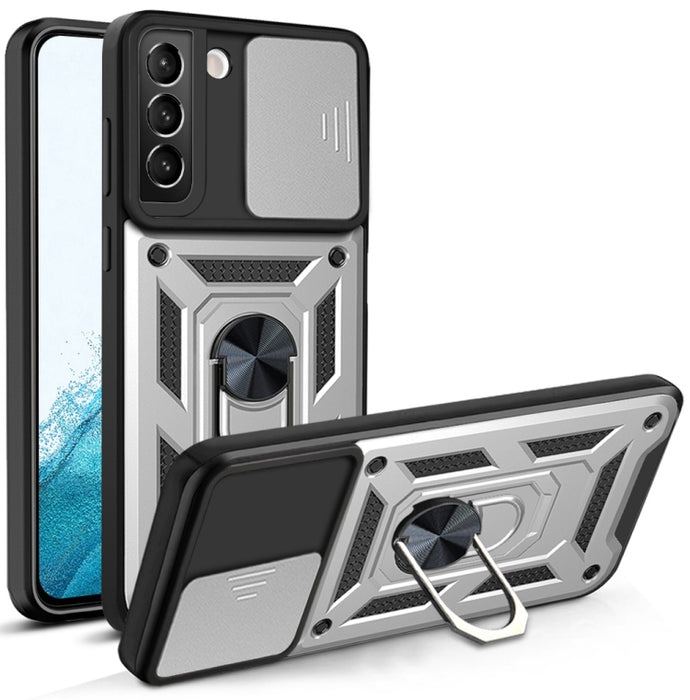 Diseño de cubierta de cámara deslizante Funda protectora de TPU + PC, For Samaung Galaxy S22 5G, For Samaung Galaxy S22+ 5G, For Samaung Galaxy S22 Ultra 5G