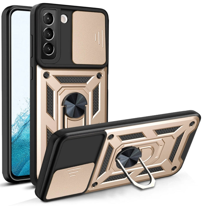 Diseño de cubierta de cámara deslizante Funda protectora de TPU + PC, For Samaung Galaxy S22 5G, For Samaung Galaxy S22+ 5G, For Samaung Galaxy S22 Ultra 5G