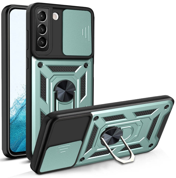 Diseño de cubierta de cámara deslizante Funda protectora de TPU + PC, For Samaung Galaxy S22 5G, For Samaung Galaxy S22+ 5G, For Samaung Galaxy S22 Ultra 5G
