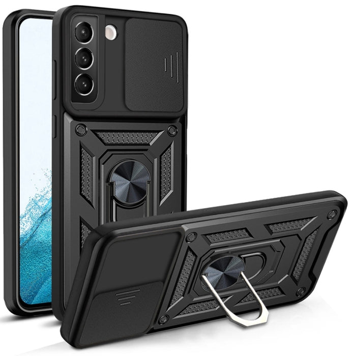 Diseño de cubierta de cámara deslizante Funda protectora de TPU + PC, For Samaung Galaxy S22 5G, For Samaung Galaxy S22+ 5G, For Samaung Galaxy S22 Ultra 5G