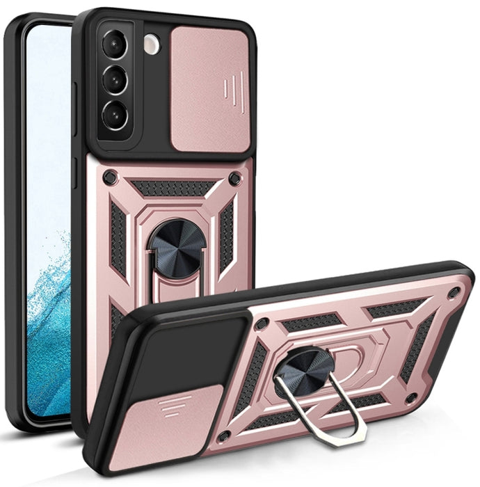 Diseño de cubierta de cámara deslizante Funda protectora de TPU + PC, For Samaung Galaxy S22 5G, For Samaung Galaxy S22+ 5G, For Samaung Galaxy S22 Ultra 5G