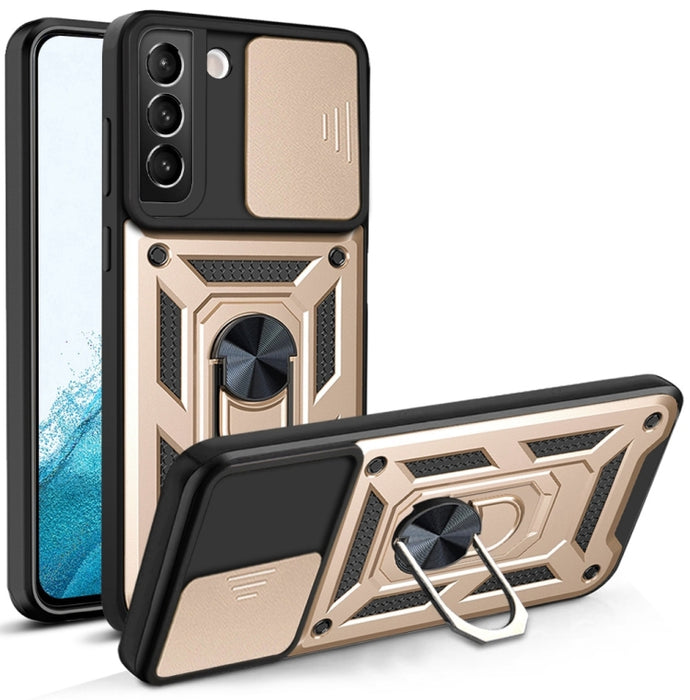 Diseño de cubierta de cámara deslizante Funda protectora de TPU + PC, For Samaung Galaxy S22 5G, For Samaung Galaxy S22+ 5G, For Samaung Galaxy S22 Ultra 5G