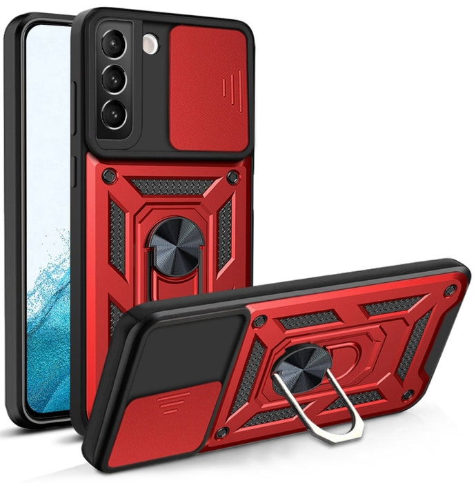 Diseño de cubierta de cámara deslizante Funda protectora de TPU + PC, For Samaung Galaxy S22 5G, For Samaung Galaxy S22+ 5G, For Samaung Galaxy S22 Ultra 5G