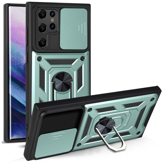 Diseño de cubierta de cámara deslizante Funda protectora de TPU + PC, For Samaung Galaxy S22 5G, For Samaung Galaxy S22+ 5G, For Samaung Galaxy S22 Ultra 5G