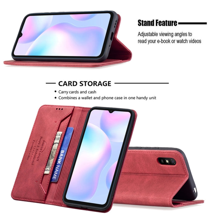 Estuche de cuero antirrobo con bloqueo magnético RFID con soporte y ranuras para tarjetas y billetera, For Xiaomi Redmi 9A, For Xiaomi Redmi 9C / Poco C31, For Xiaomi Redmi 9, For Xiaomi Redmi 10, For Xiaomi Redmi Note 9/Redmi 10X 4G                   ...