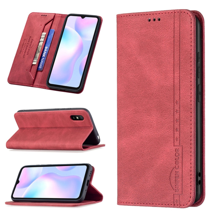 Estuche de cuero antirrobo con bloqueo magnético RFID con soporte y ranuras para tarjetas y billetera, For Xiaomi Redmi 9A, For Xiaomi Redmi 9C / Poco C31, For Xiaomi Redmi 9, For Xiaomi Redmi 10, For Xiaomi Redmi Note 9/Redmi 10X 4G                   ...
