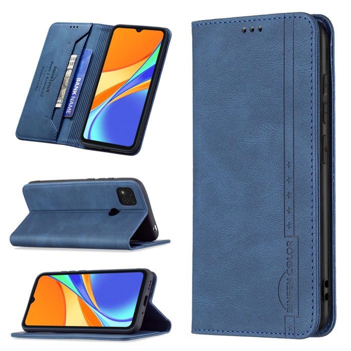 Estuche de cuero antirrobo con bloqueo magnético RFID con soporte y ranuras para tarjetas y billetera, For Xiaomi Redmi 9A, For Xiaomi Redmi 9C / Poco C31, For Xiaomi Redmi 9, For Xiaomi Redmi 10, For Xiaomi Redmi Note 9/Redmi 10X 4G                   ...